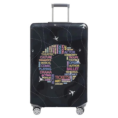 Navlaka za putni kovčeg Prtljaga Rastezljiva tkanina Zaštitne navlake Torba za prtljagu Cove za kovčege od 18-28 inča Serija teksta