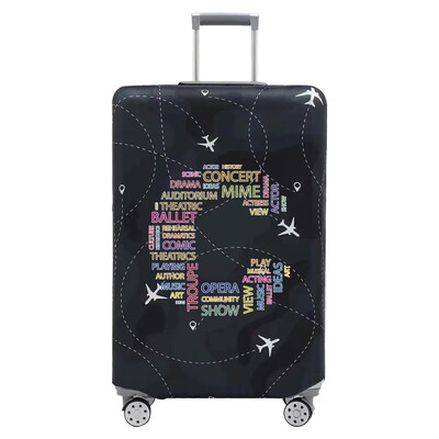 Navlaka za putni kovčeg Prtljaga Rastezljiva tkanina Zaštitne navlake Torba za prtljagu Cove za kovčege od 18-28 inča Serija teksta