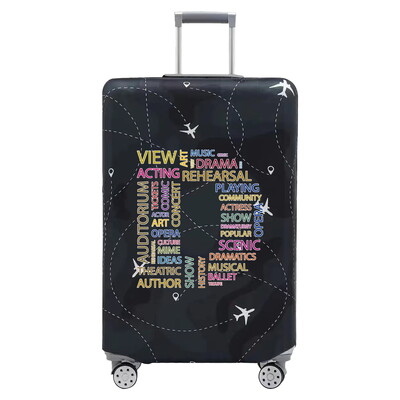 Navlaka za putni kovčeg Prtljaga Rastezljiva tkanina Zaštitne navlake Torba za prtljagu Cove za kovčege od 18-28 inča Serija teksta