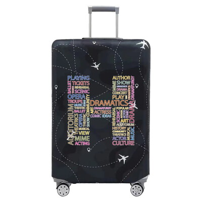 Navlaka za putni kovčeg Prtljaga Rastezljiva tkanina Zaštitne navlake Torba za prtljagu Cove za kovčege od 18-28 inča Serija teksta