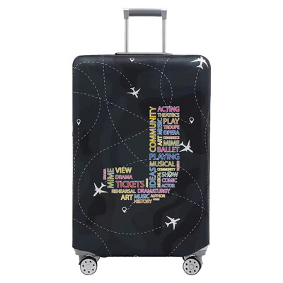 Navlaka za putni kovčeg Prtljaga Rastezljiva tkanina Zaštitne navlake Torba za prtljagu Cove za kovčege od 18-28 inča Serija teksta