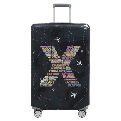 Navlaka za putni kovčeg Prtljaga Rastezljiva tkanina Zaštitne navlake Torba za prtljagu Cove za kovčege od 18-28 inča Serija teksta