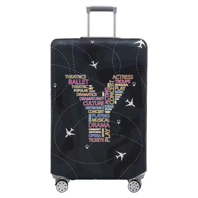Navlaka za putni kovčeg Prtljaga Rastezljiva tkanina Zaštitne navlake Torba za prtljagu Cove za kovčege od 18-28 inča Serija teksta
