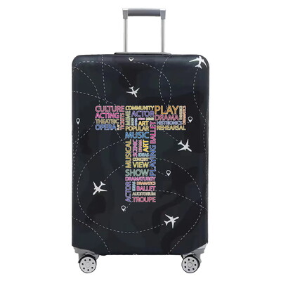 Navlaka za putni kovčeg Prtljaga Rastezljiva tkanina Zaštitne navlake Torba za prtljagu Cove za kovčege od 18-28 inča Serija teksta