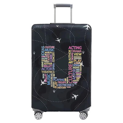 Navlaka za putni kovčeg Prtljaga Rastezljiva tkanina Zaštitne navlake Torba za prtljagu Cove za kovčege od 18-28 inča Serija teksta
