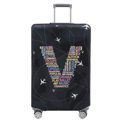 Navlaka za putni kovčeg Prtljaga Rastezljiva tkanina Zaštitne navlake Torba za prtljagu Cove za kovčege od 18-28 inča Serija teksta