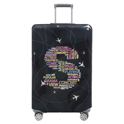 Navlaka za putni kovčeg Prtljaga Rastezljiva tkanina Zaštitne navlake Torba za prtljagu Cove za kovčege od 18-28 inča Serija teksta