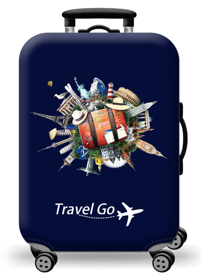 Husă pentru bagaje Protector pentru valiză din material extensibil Husă pentru praf pentru bagaje, potrivită pentru valiză de 18-32 inci, organizator de călătorie