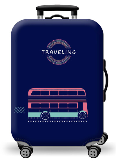 Husă pentru bagaje Protector pentru valiză din material extensibil Husă pentru praf pentru bagaje, potrivită pentru valiză de 18-32 inci, organizator de călătorie