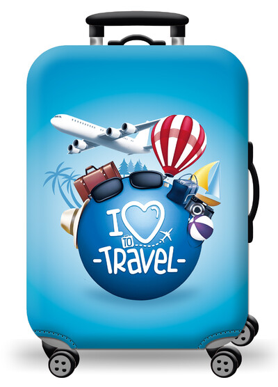 Husă pentru bagaje Protector pentru valiză din material extensibil Husă pentru praf pentru bagaje, potrivită pentru valiză de 18-32 inci, organizator de călătorie