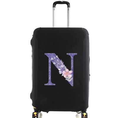 Husă pentru bagaje Husă de protecție Valisă Mov Literă Mov Nume Model Călătorie Elastică Husă de praf pentru bagaje Aplicare Valisă 18-28