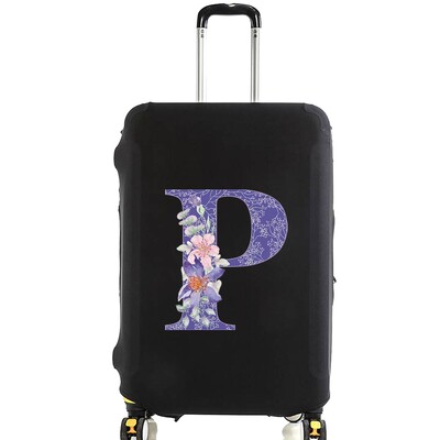 Husă pentru bagaje Husă de protecție Valisă Mov Literă Mov Nume Model Călătorie Elastică Husă de praf pentru bagaje Aplicare Valisă 18-28