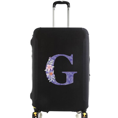 Husă pentru bagaje Husă de protecție Valisă Mov Literă Mov Nume Model Călătorie Elastică Husă de praf pentru bagaje Aplicare Valisă 18-28