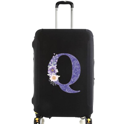 Husă pentru bagaje Husă de protecție Valisă Mov Literă Mov Nume Model Călătorie Elastică Husă de praf pentru bagaje Aplicare Valisă 18-28