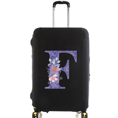 Husă pentru bagaje Husă de protecție Valisă Mov Literă Mov Nume Model Călătorie Elastică Husă de praf pentru bagaje Aplicare Valisă 18-28