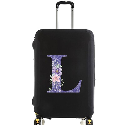 Husă pentru bagaje Husă de protecție Valisă Mov Literă Mov Nume Model Călătorie Elastică Husă de praf pentru bagaje Aplicare Valisă 18-28