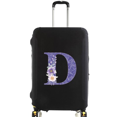 Husă pentru bagaje Husă de protecție Valisă Mov Literă Mov Nume Model Călătorie Elastică Husă de praf pentru bagaje Aplicare Valisă 18-28