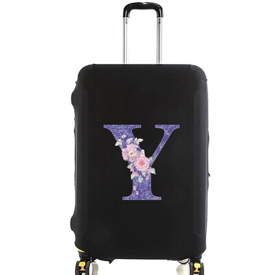 Husă pentru bagaje Husă de protecție Valisă Mov Literă Mov Nume Model Călătorie Elastică Husă de praf pentru bagaje Aplicare Valisă 18-28