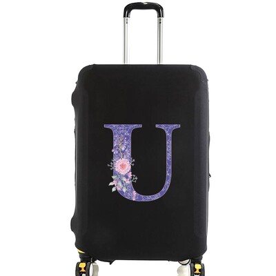 Husă pentru bagaje Husă de protecție Valisă Mov Literă Mov Nume Model Călătorie Elastică Husă de praf pentru bagaje Aplicare Valisă 18-28