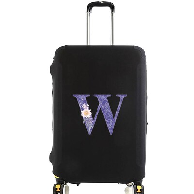 Husă pentru bagaje Husă de protecție Valisă Mov Literă Mov Nume Model Călătorie Elastică Husă de praf pentru bagaje Aplicare Valisă 18-28