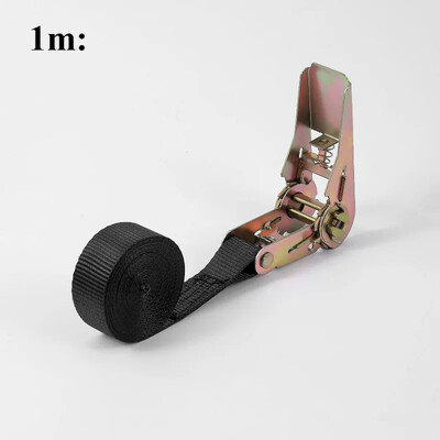 1m/3m/5m Curea de marfă Întinzător cu clichet Dispozitiv de strângere fix pentru mașină de marfă Strânge frânghie pentru bagaje Transport de mărfuri Camping în aer liber