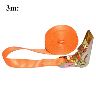 1m/3m/5m Curea de marfă Întinzător cu clichet Dispozitiv de strângere fix pentru mașină de marfă Strânge frânghie pentru bagaje Transport de mărfuri Camping în aer liber