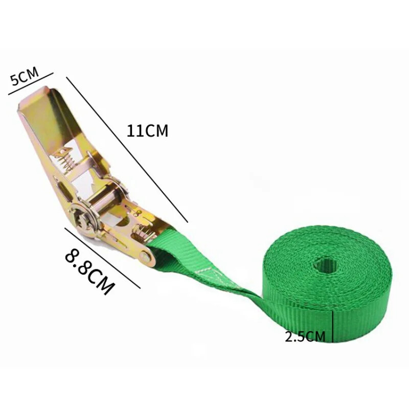 1m/3m/5m Curea de marfă Întinzător cu clichet Dispozitiv de strângere fix pentru mașină de marfă Strânge frânghie pentru bagaje Transport de mărfuri Camping în aer liber