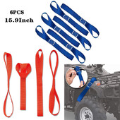 6 buc 15,9 inch/40,5 cm curele de legare cu buclă moale pentru asigurarea încărcăturii ATV-uri UTV motociclete scutere Dirt Bikes Gazon Echipament de grădină