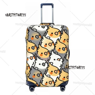 Husă pentru bagaje personalizată Tropical Getaway Papagal Păsări Cockatiel Budgie Toucan Valisă de călătorie Huse de protecție Se potrivește 18-32 inch