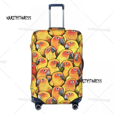 Husă pentru bagaje personalizată Tropical Getaway Papagal Păsări Cockatiel Budgie Toucan Valisă de călătorie Huse de protecție Se potrivește 18-32 inch