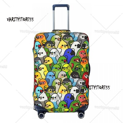 Husă pentru bagaje personalizată Tropical Getaway Papagal Păsări Cockatiel Budgie Toucan Valisă de călătorie Huse de protecție Se potrivește 18-32 inch