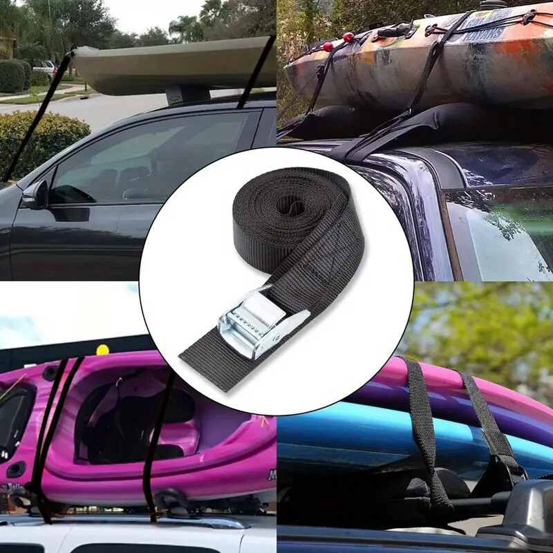 3 bucăți 1M curea de legare cu cataramă curele de marfă pentru mașină, motocicletă, bicicletă, cu cataramă metalică, funie de remorcare, centură puternică cu clichet pentru bagaje