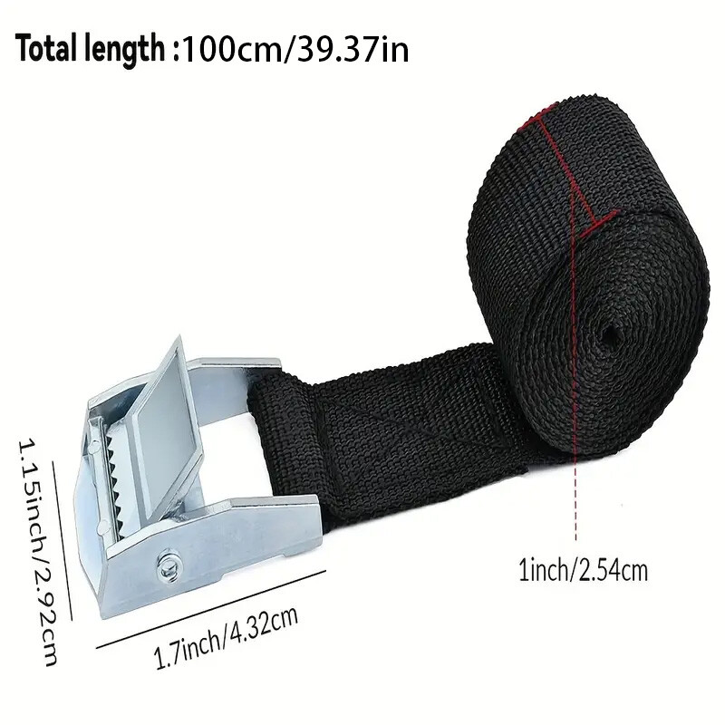 3 bucăți 1M curea de legare cu cataramă curele de marfă pentru mașină, motocicletă, bicicletă, cu cataramă metalică, funie de remorcare, centură puternică cu clichet pentru bagaje
