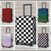 Tablă de șah Imprimare cu grilă Gros Elastic Husă de protecție pentru bagaje Costum cu fermoar pentru geantă Huse pentru valiză Husă pentru cărucior de călătorie