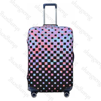 Tablă de șah Imprimare cu grilă Gros Elastic Husă de protecție pentru bagaje Costum cu fermoar pentru geantă Huse pentru valiză Husă pentru cărucior de călătorie