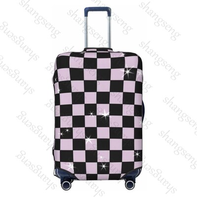 Tablă de șah Imprimare cu grilă Gros Elastic Husă de protecție pentru bagaje Costum cu fermoar pentru geantă Huse pentru valiză Husă pentru cărucior de călătorie