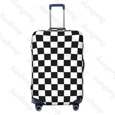 Tablă de șah Imprimare cu grilă Gros Elastic Husă de protecție pentru bagaje Costum cu fermoar pentru geantă Huse pentru valiză Husă pentru cărucior de călătorie