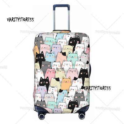 Husă pentru bagaje, pisică, pisică, colorată, personalizată, pentru bagaje, valiză de călătorie, huse de protecție, costum pentru 18-32 inch