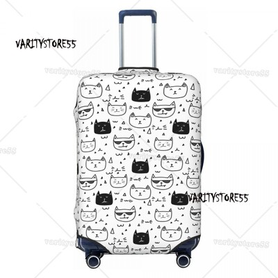 Husă pentru bagaje, pisică, pisică, colorată, personalizată, pentru bagaje, valiză de călătorie, huse de protecție, costum pentru 18-32 inch
