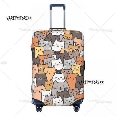 Husă pentru bagaje, pisică, pisică, colorată, personalizată, pentru bagaje, valiză de călătorie, huse de protecție, costum pentru 18-32 inch