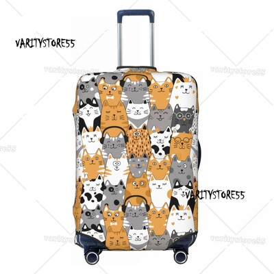 Husă pentru bagaje, pisică, pisică, colorată, personalizată, pentru bagaje, valiză de călătorie, huse de protecție, costum pentru 18-32 inch