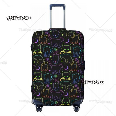 Husă pentru bagaje, pisică, pisică, colorată, personalizată, pentru bagaje, valiză de călătorie, huse de protecție, costum pentru 18-32 inch