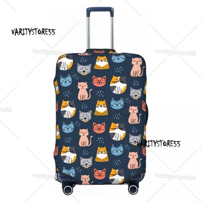 Husă pentru bagaje, pisică, pisică, colorată, personalizată, pentru bagaje, valiză de călătorie, huse de protecție, costum pentru 18-32 inch