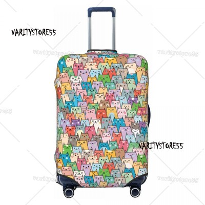 Husă pentru bagaje, pisică, pisică, colorată, personalizată, pentru bagaje, valiză de călătorie, huse de protecție, costum pentru 18-32 inch