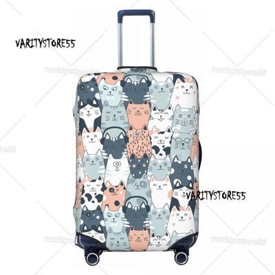 Husă pentru bagaje, pisică, pisică, colorată, personalizată, pentru bagaje, valiză de călătorie, huse de protecție, costum pentru 18-32 inch