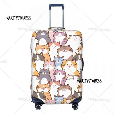 Husă pentru bagaje, pisică, pisică, colorată, personalizată, pentru bagaje, valiză de călătorie, huse de protecție, costum pentru 18-32 inch