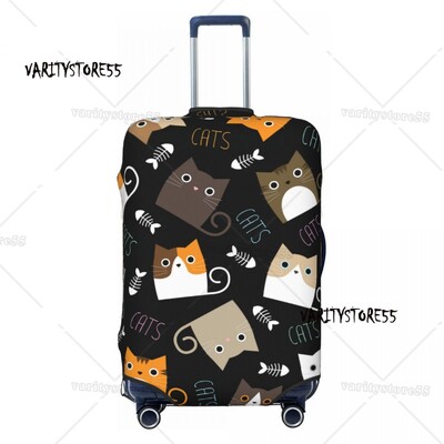 Husă pentru bagaje, pisică, pisică, colorată, personalizată, pentru bagaje, valiză de călătorie, huse de protecție, costum pentru 18-32 inch