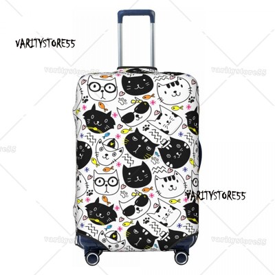 Husă pentru bagaje, pisică, pisică, colorată, personalizată, pentru bagaje, valiză de călătorie, huse de protecție, costum pentru 18-32 inch