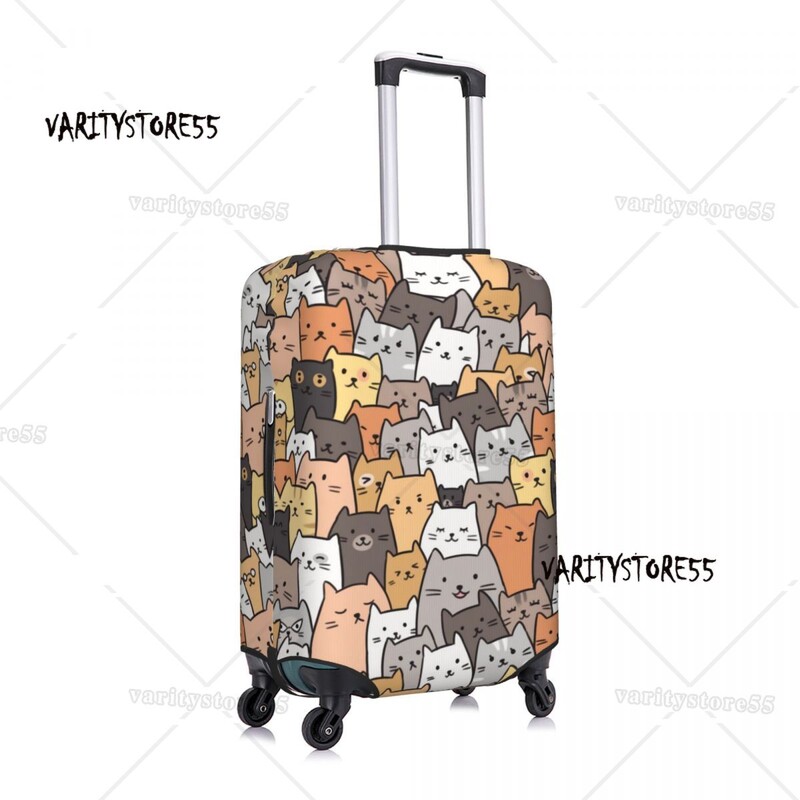 Husă pentru bagaje, pisică, pisică, colorată, personalizată, pentru bagaje, valiză de călătorie, huse de protecție, costum pentru 18-32 inch