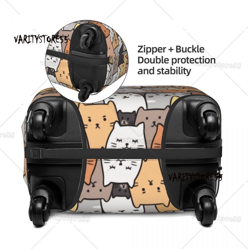 Husă pentru bagaje, pisică, pisică, colorată, personalizată, pentru bagaje, valiză de călătorie, huse de protecție, costum pentru 18-32 inch